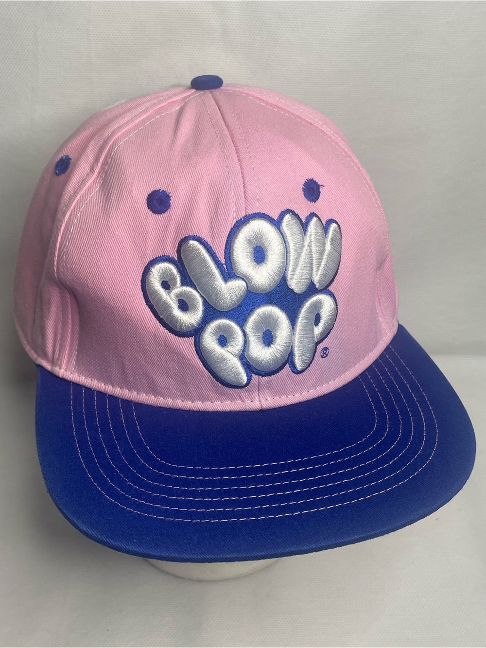 Brisco Brands Charms Blow Pop Hat Sucker Patch Pink Blue Adjustable Snapback Cap